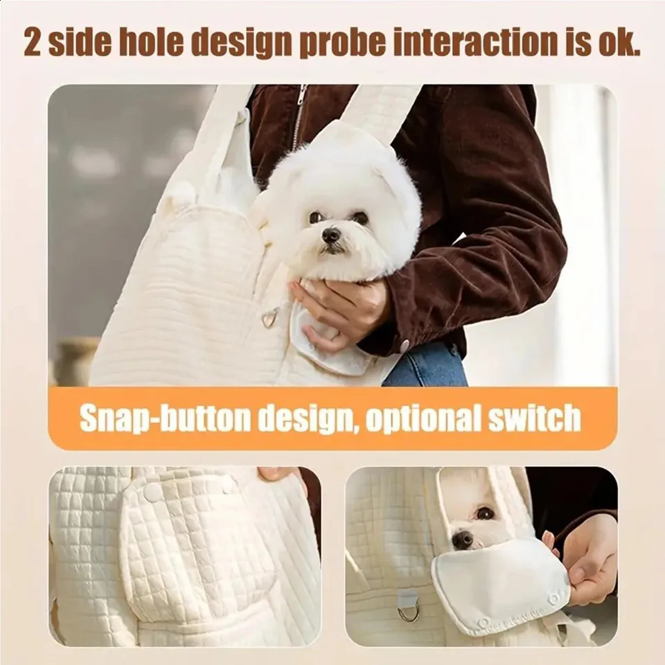 Large Capacity Portable Pet Backpack Comfortable Cotton Pet Travel Bag with Secure Snap Closure For Small Dog And Cat 250206