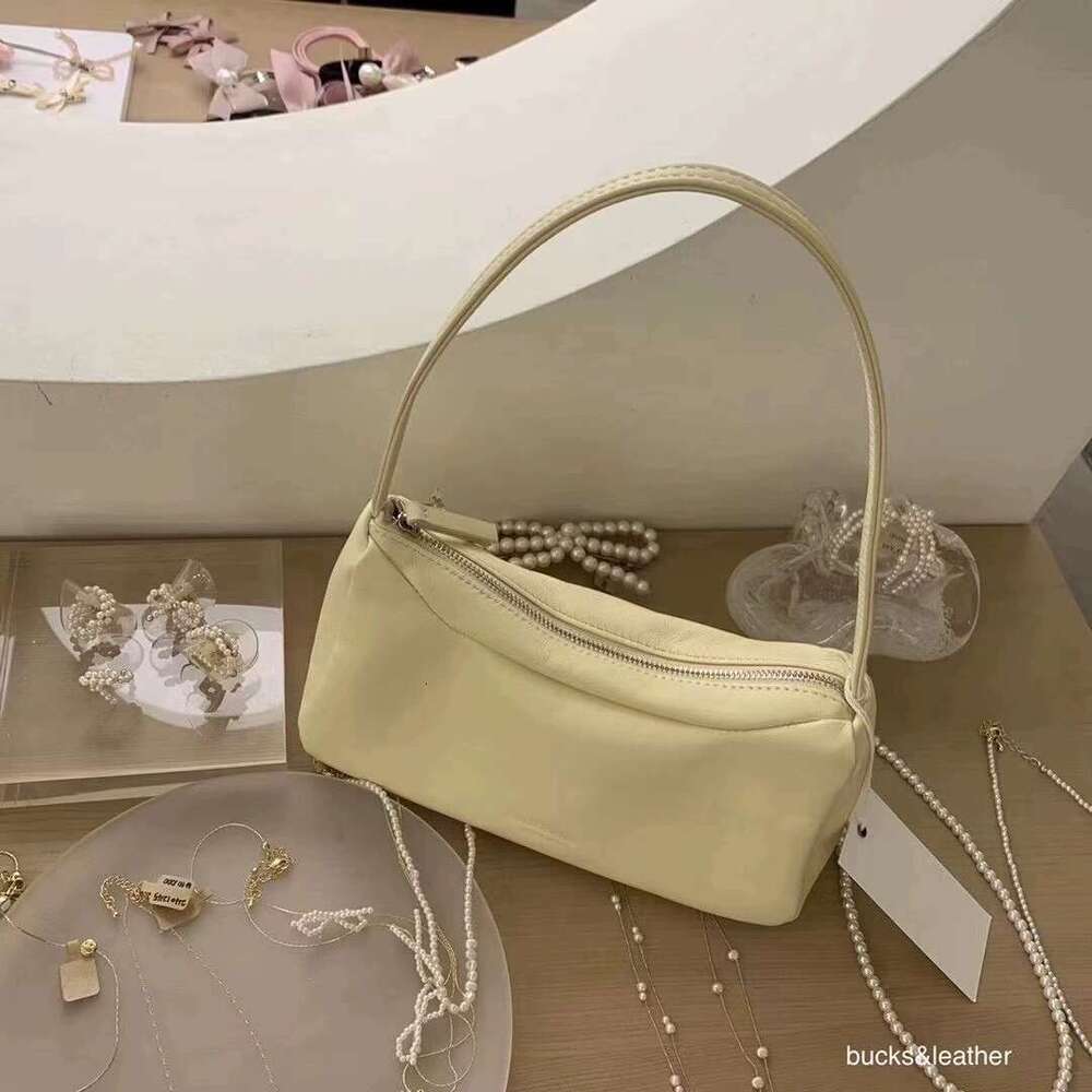 Korean Dongdaemun Buckleather Handbag Solid Color Sheepskin Fashion Versatile Simple Shoulder Women's Bags