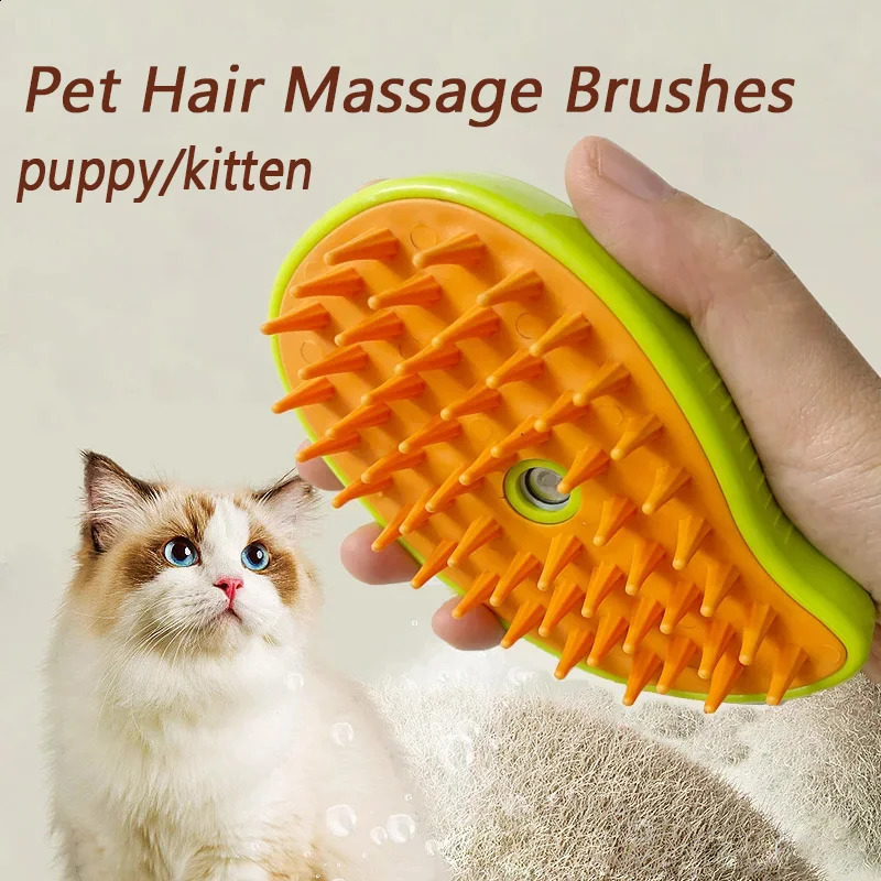 Dog Cat Steam Brush Steamy Dog Brush 3 in 1 Electric Spray Cat Hair Brushes for Massage Pet Grooming Comb Hair Removal Combs 250121