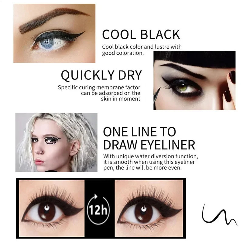 12 Colors Liquid Eyeliner Pencil Waterproof Colorful Eye Liner Pen Highlight Neon Colorful Long Lasting Eyes Makeup Cosmetic 250206