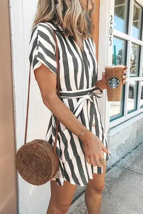 Women Summer Dress Sexy Striped Deep V Neck Sashes Strapless Women Mini Dresses Clothing Vestidos JQMY9561XJ2500207