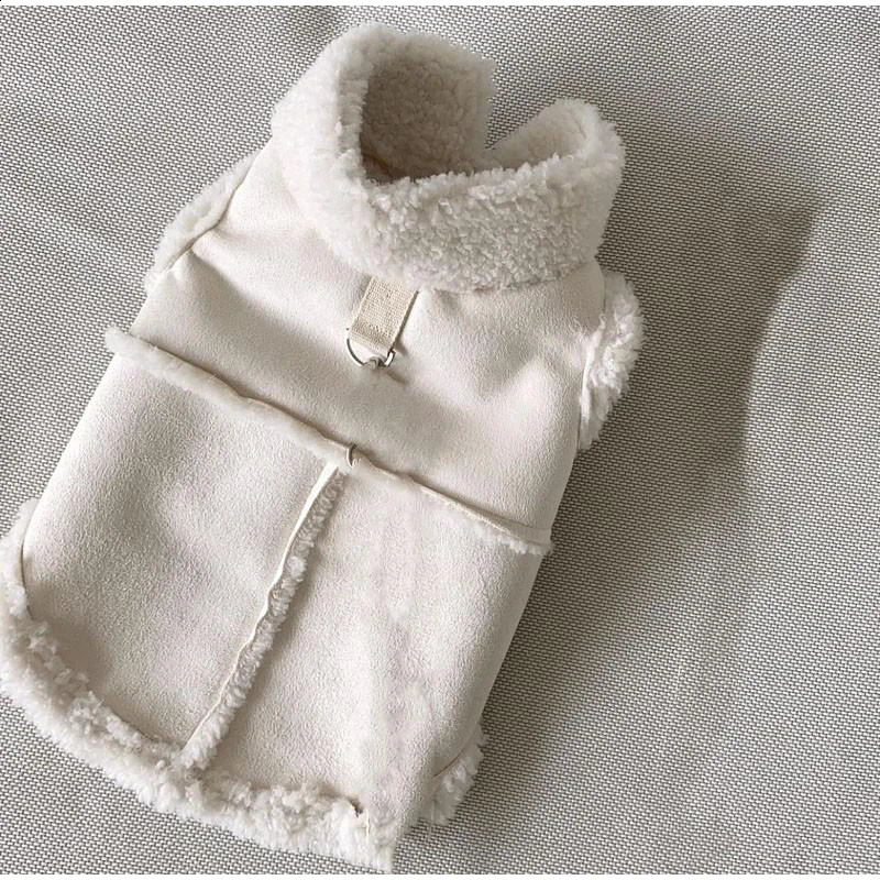 Pet Autumn And Winter Clothing Classic Solid Dog Vests Fleece Warm Pet Dog Clothes For Small Medium Dogs Jackets Puppy Clothing 250206