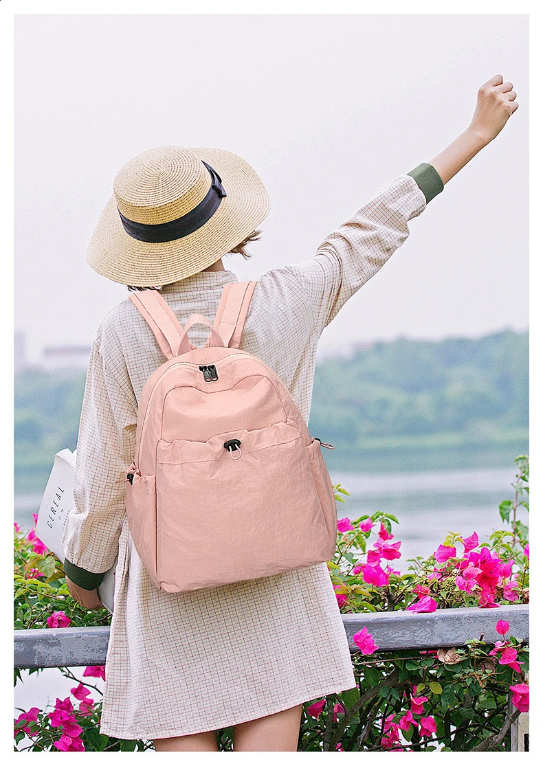 Large Capacity Cloth Bag Women Backpack Leisure ner Travel Pocket Waterproof and Wearresistant Mochila Casual 250206