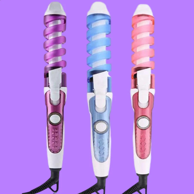 Professional Hair Curler Roller Magic Spiral Curling Iron Fast Heating Curling Wand Electric Hair Styler Pro Styling Tool 250206