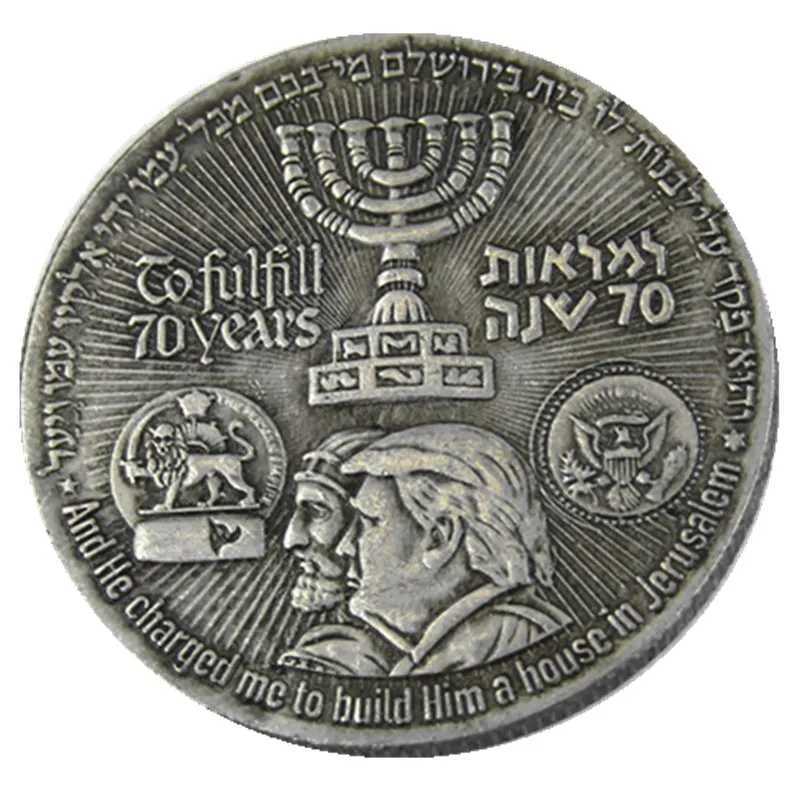 New President Donald Trump Commemorative Silver Plated Copy Coins(30MM) W250207