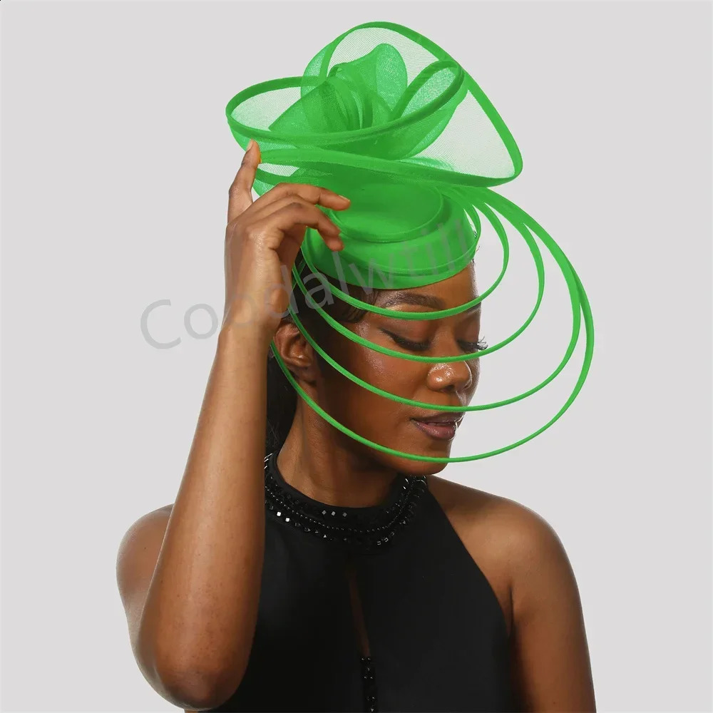 Wedding Church Hat Fascinator Headpiece Formal Kentucky Femme Party Dinner Chapeau Cap Lady Ocn Pillbox Cap Mesh Headwear 250207
