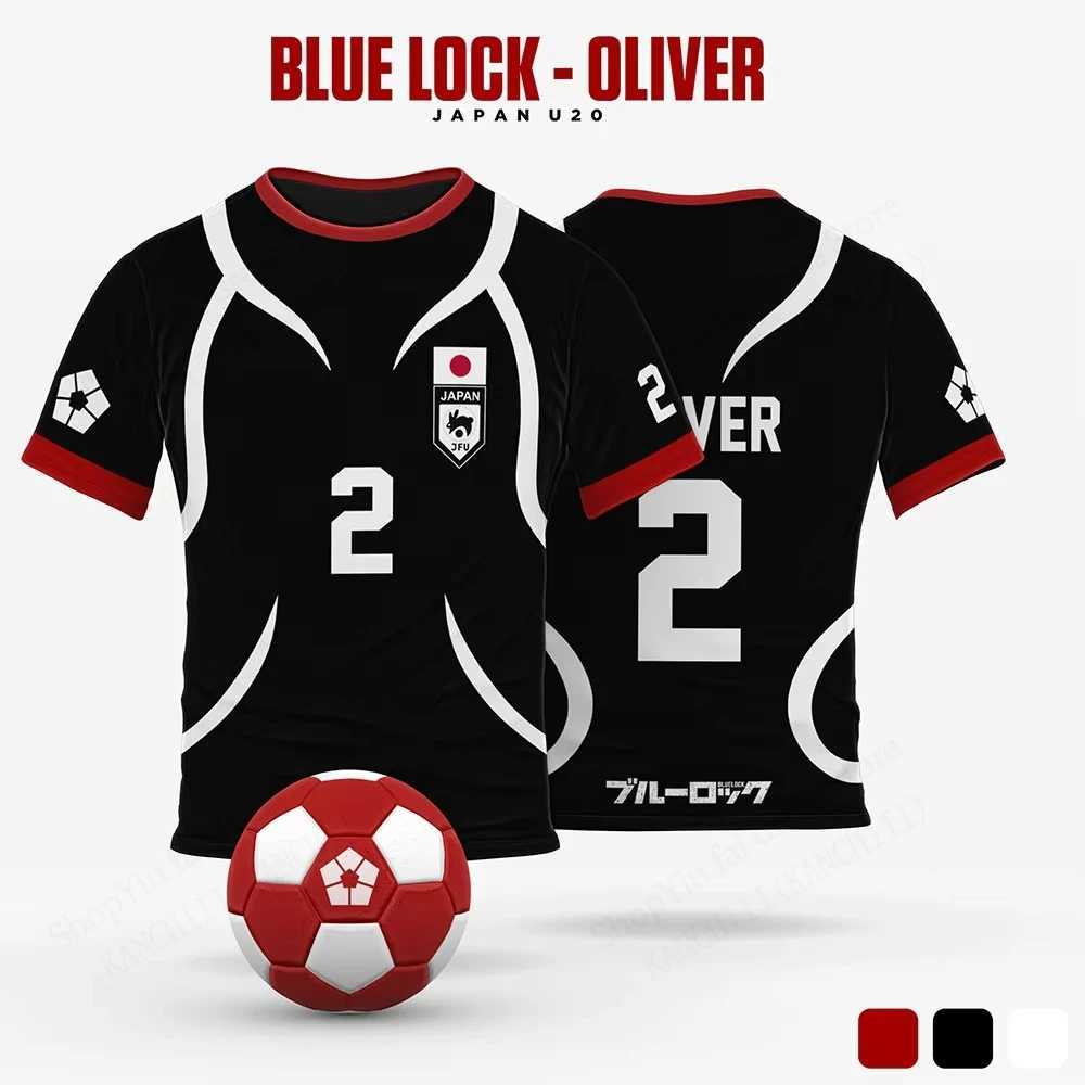 Men's T-Shirts Mens Anime Jersey Blue Lock Sae Itoshi Role Playing 3d Print T-shirt Men Women Fashion Oversized Short Sve T shirt Breathable z250