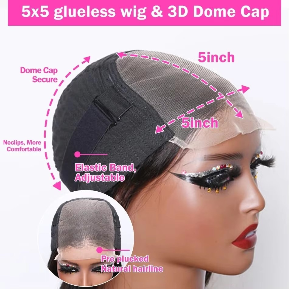 Trendy Design Salt & Pepper Loose Wave Lace Front Human Hair Wig 150% Glueless 5x5 3d dome Closure Lace Bob Wig 10 12 Inch For Women