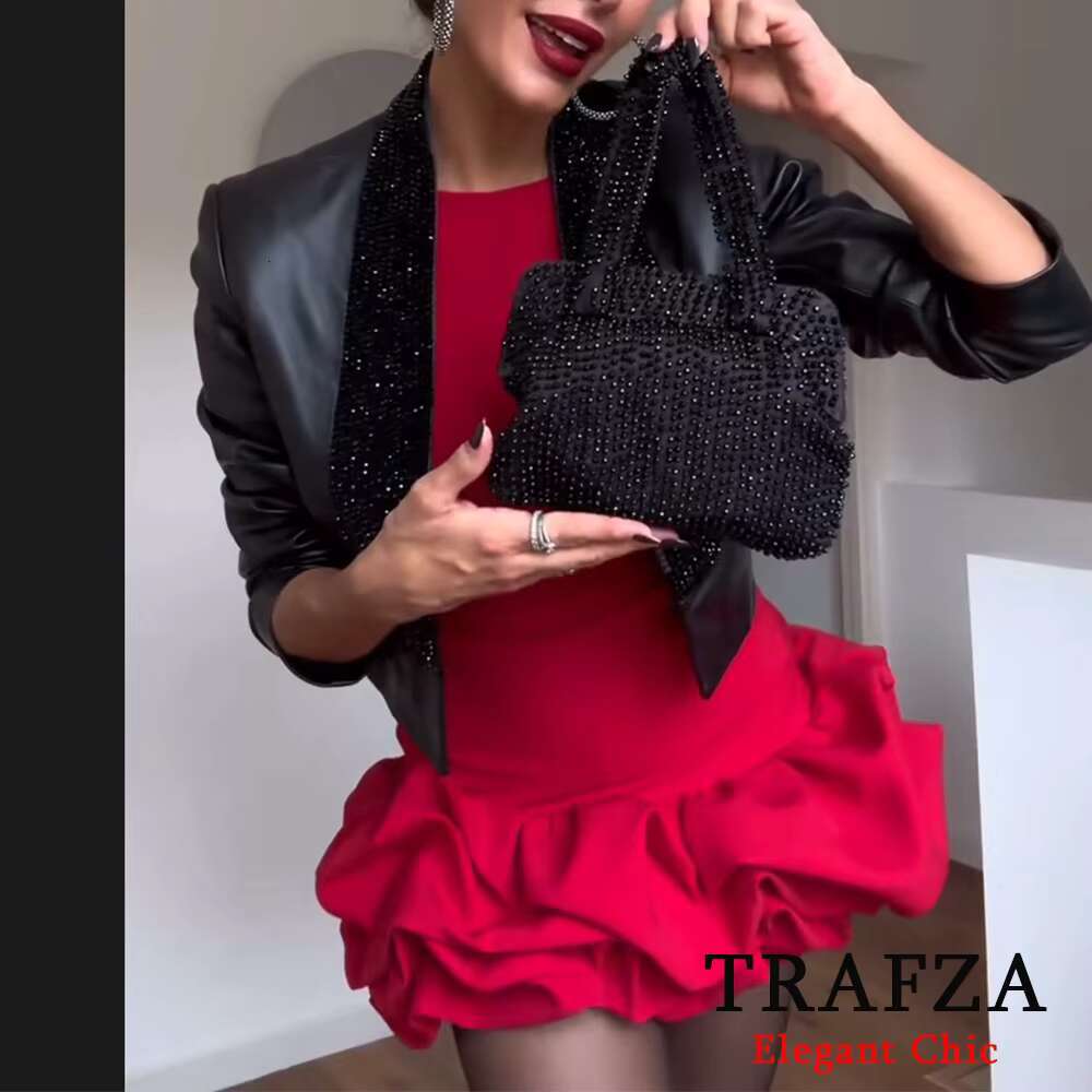 Dress Sexy Solid White Wer Bud Tierred Red Mini Safety Pants Women New Spring Summer Fashion Party Dress