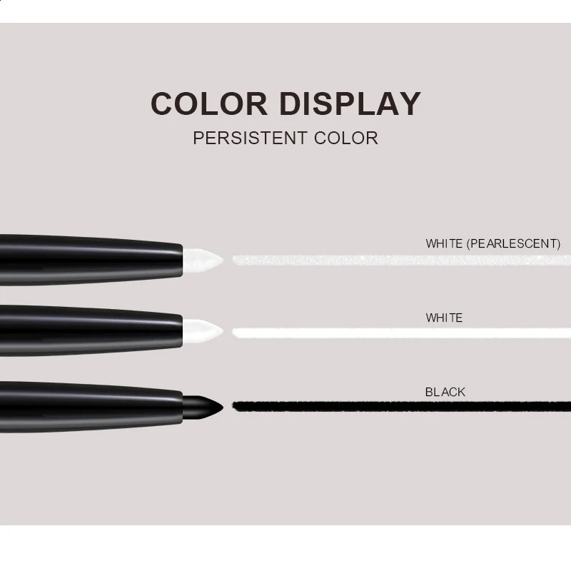 MattePearlescent Eyeliner Gel Pencil Smooth Waterproof White Black Eye Liner Lying Silkworm Pen Cream Makeup for Eyes 250206