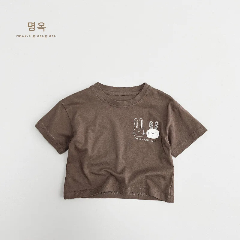 Summer Children T-Shirts 1-8Y Boys Girls Cotton Print Cartoon Short Sleeve T Shirts Tops Tees Toddler Wear Tshirt Kids Clothing 250207