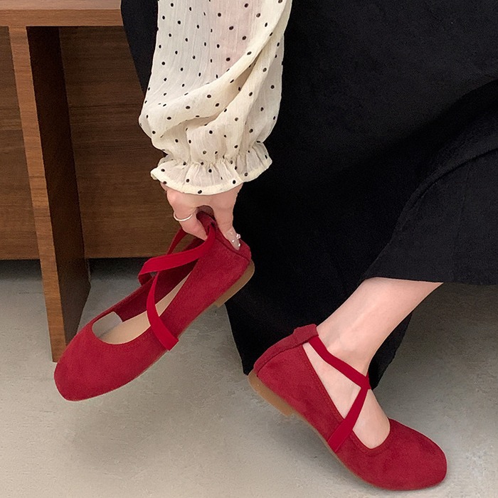 Stylish and elegant ballet flats Women 2025 new summer with skirt soft soled Mary Jane shoes