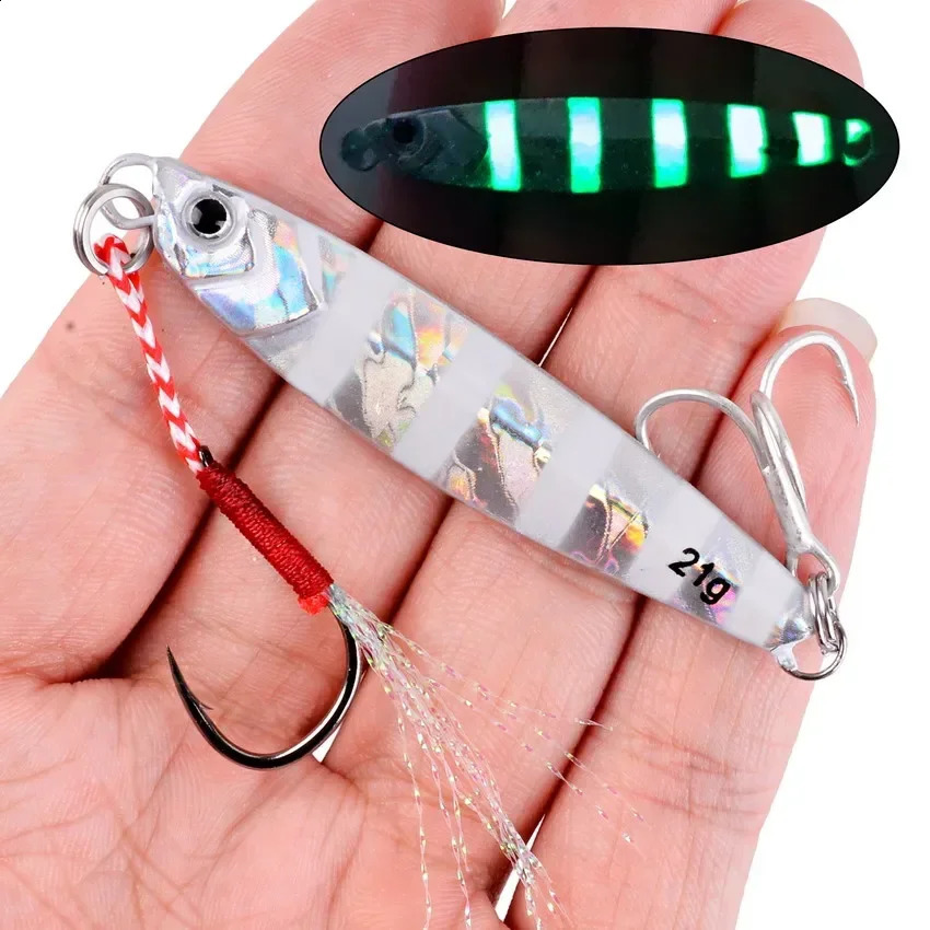 5pcs Metal Jig Fishing Lure Weights 10g40g Trolling Hard Bait Bass Tackle Trout Jigging Jigs Saltwater Lures 250207