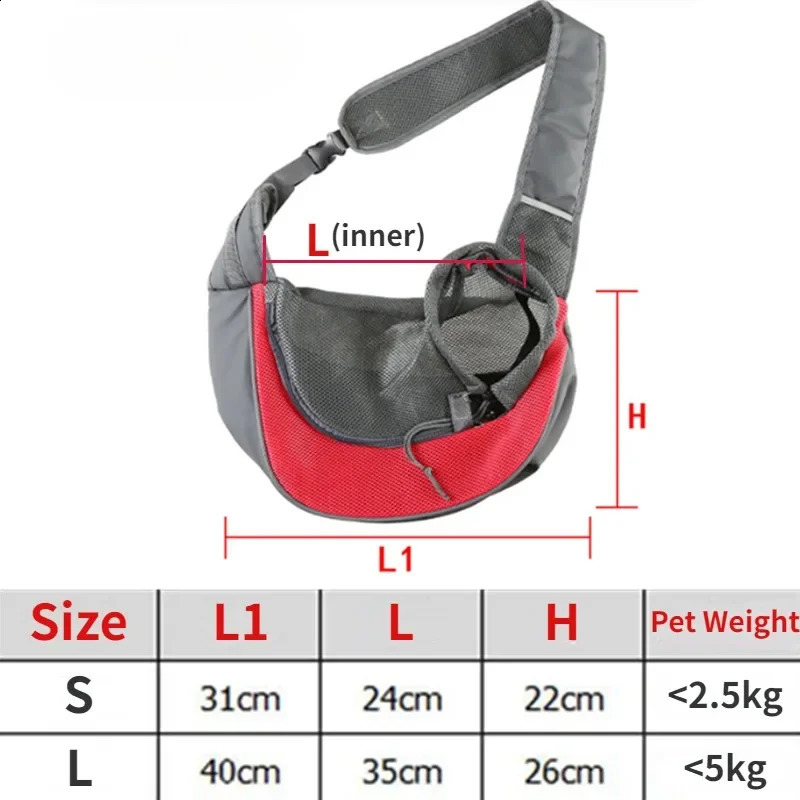 Portable Pet Front Bag Dog Backpack Mesh Breathable Pet Shoulder Bag Outgdoor Travel Puppy Slings Handbag Tote Pouch 250206