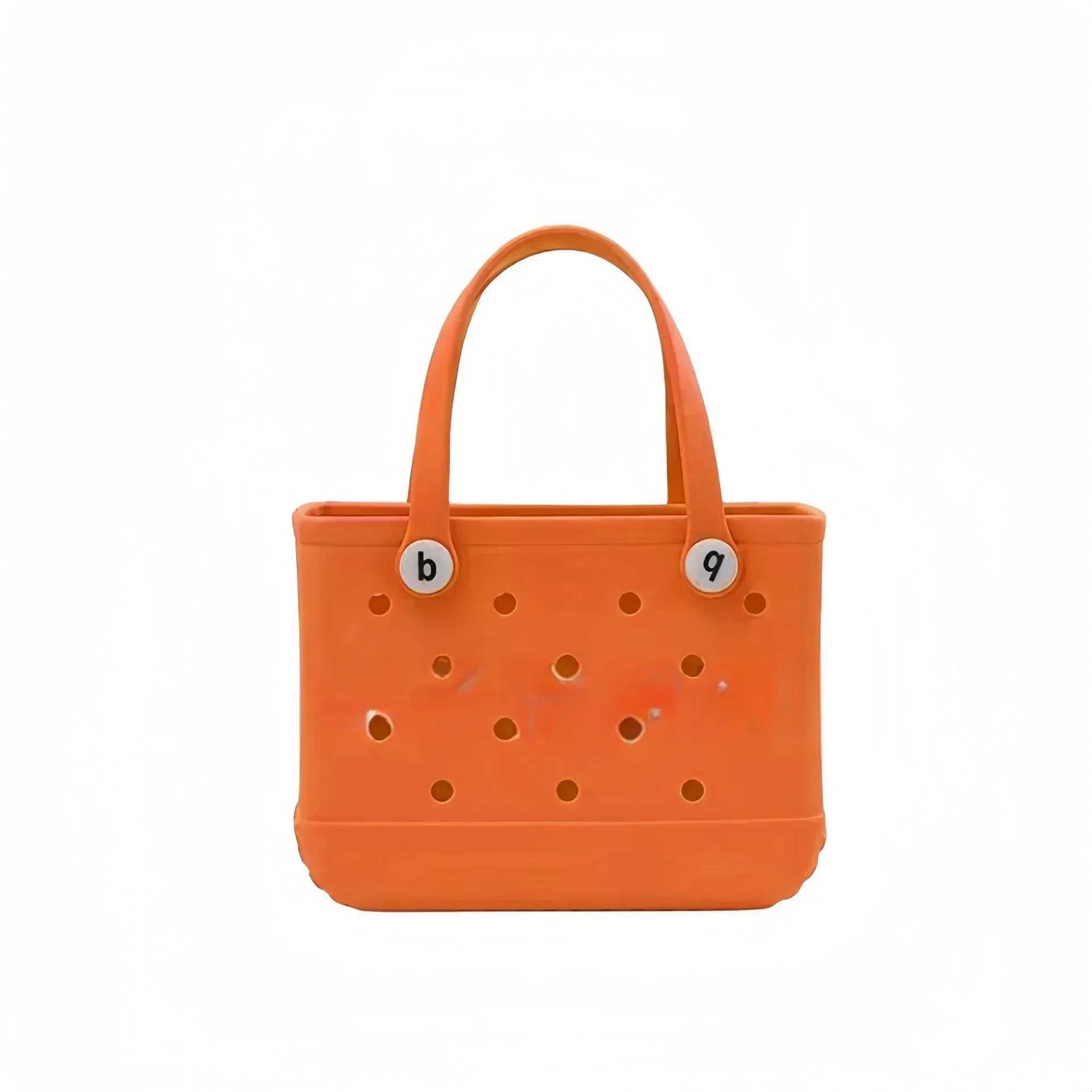 Mini childrens beach bag EVA waterproof summer picnic storage basket travel shopping handbag rubber jelly handbag childrens wallet Y250409HN