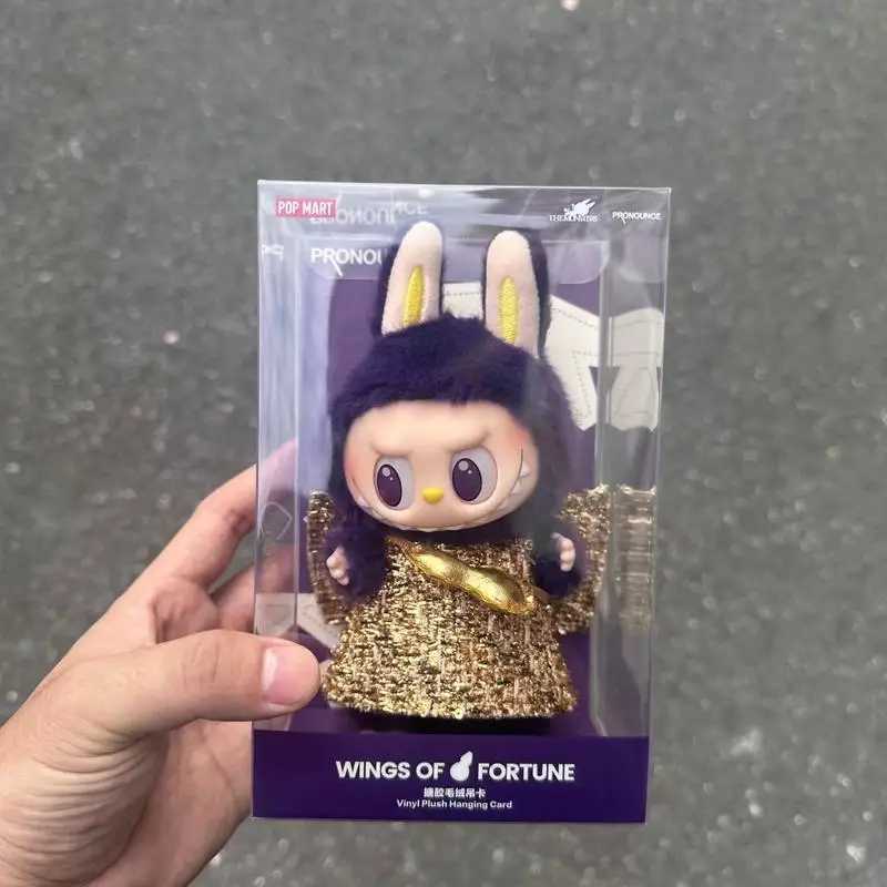 New High Qu 1 1 The Monsters Labubu X Pronounce Wings Of Fortune Vinyl Dolls Kaii Mokoko Plush Pendants Toys Girls Gift Z250208