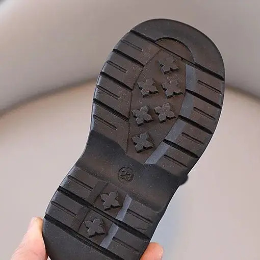 Boy PU Leather Shoes Children Single Solid Colour Casual Small British Style Fashion Kids Students C260130