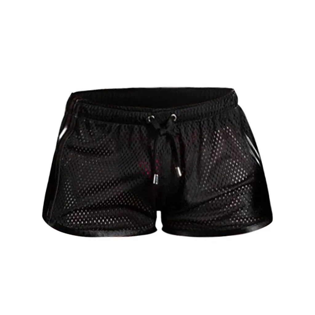 Mens Sport Running Shorts Quick Dry Grid Workout Short Pants 2025 Summer Cool Breathable Mesh Men Beach Swim Sweatpants 250208Z
