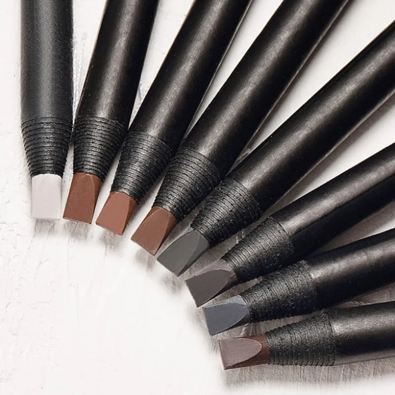 6pcs Peeling Hard Eyebrow Pencil White LongLasting Natural Wild Brows Definer Waterproof Easy To Apply Makeup Tool 250108