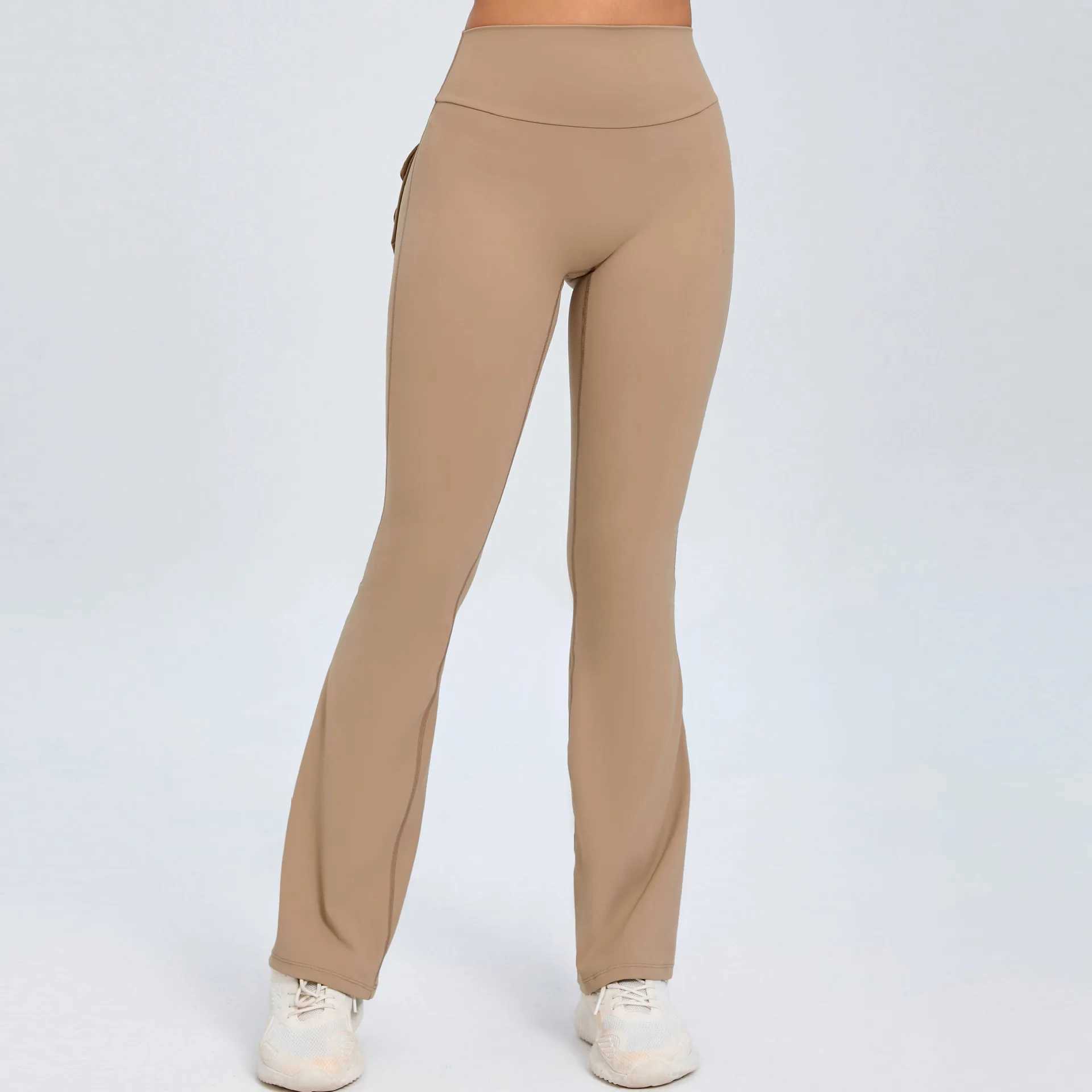 Yoga Outfit Casual Baggy Pocket Pants Sexy High Waist Flared Women Fitness Sweatpants Female Push Up Dance Trousers Gym Workout H250207