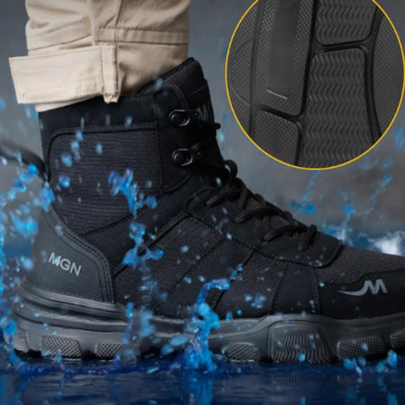 Work Boots Indestructible Safety Shoes Men Steel Toe Shoes Puncture-Proof Sneakers Male Footwear Shoes Women Non Slip Work Shoes 250208