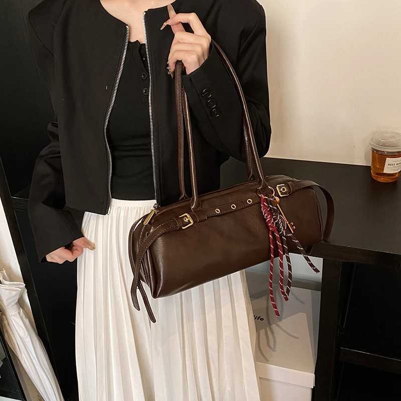 Soft Interior Decoration Top Handbag Sewing Thread Bohemian Style 2025 New Wenfei Zipper Pu Wenbag Y250208
