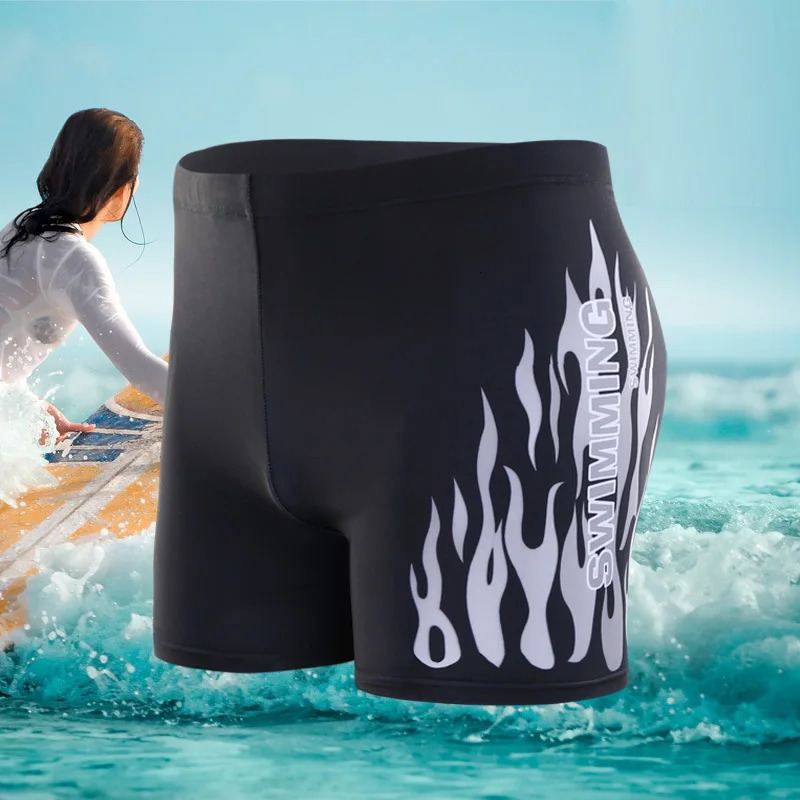 2024 Summer Men Swimwear Beach Swimming Trunks Male Swim Shorts Quick Dry Swimsuit Boxer Briefs Boy Surf Board Sungas Z260313