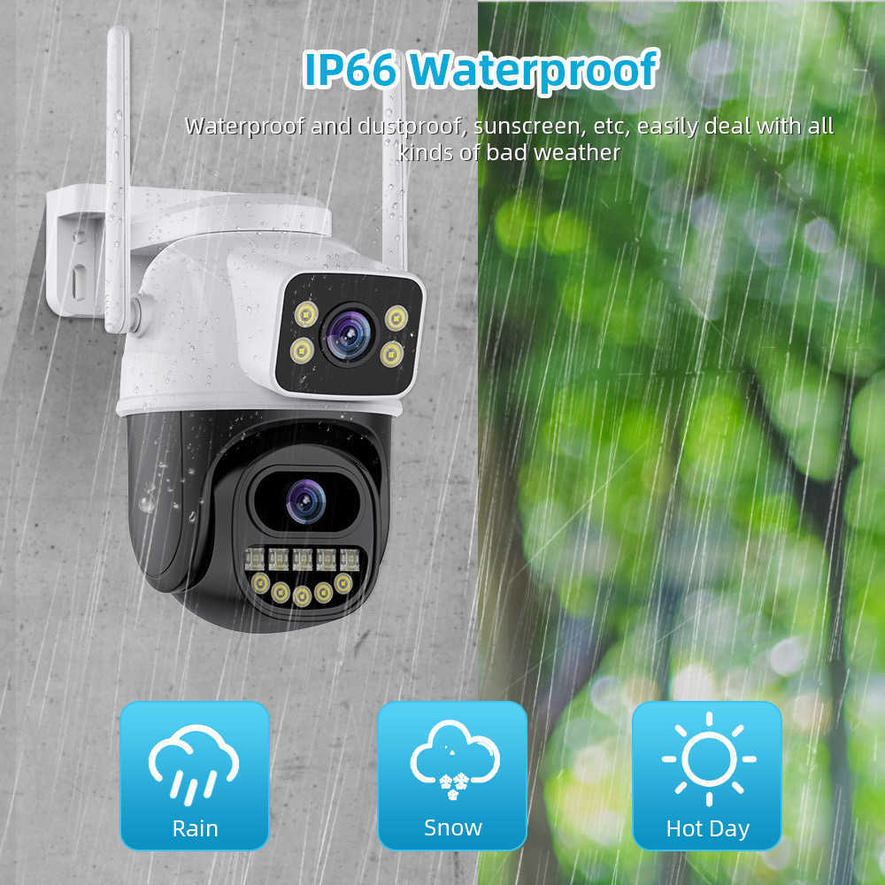 Dual 8MP9 megapixel 5x zoom HD WIFI binocular wireless home surveillance camera Z241230