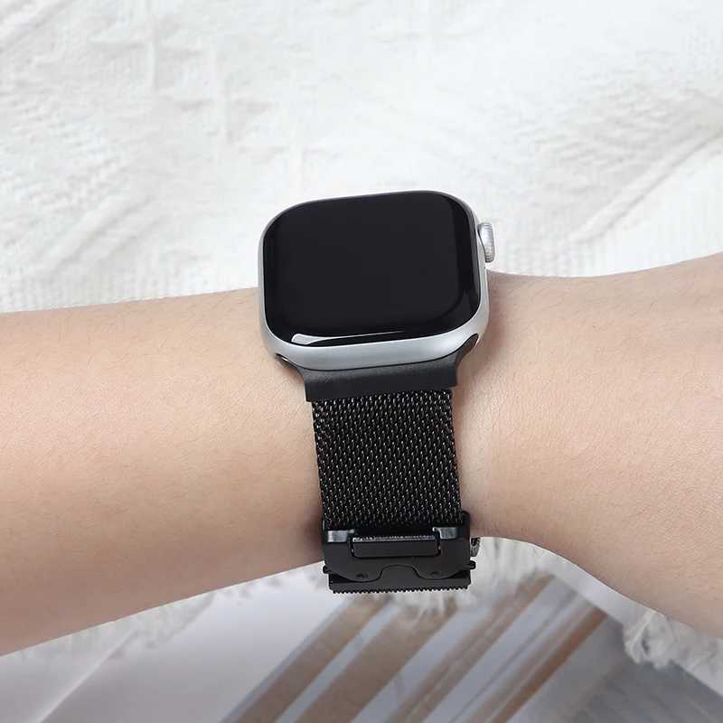 Milanese Loop Str For ple Band Ultra 2 49mm 46 45 44 41 38 42mm Stainl Steel Metal for i Series 10 9 8 7 6 5 4XJ250208