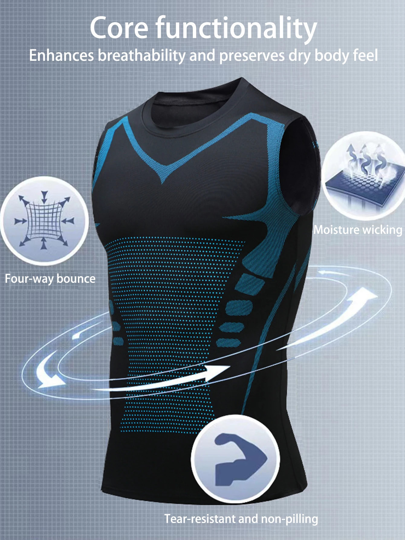 Mens sportswear tight undershirt mens basketball sports tights American training bottoming quickdrying elastic bro 250207