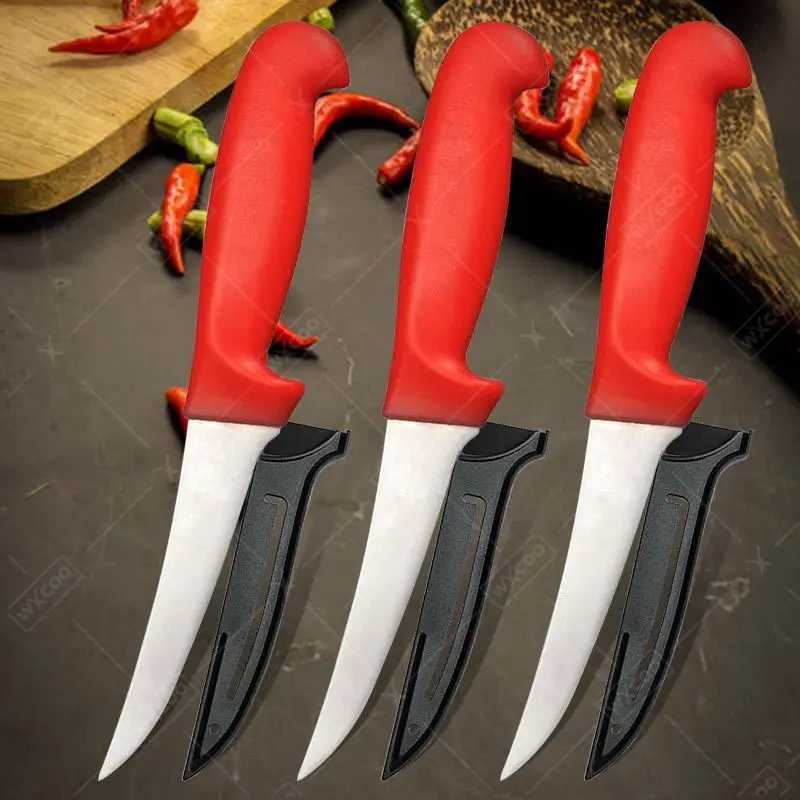 Stainless Steel Skinning Carving Knife Kitchen Boning Knife Meat Butcher Cleaver Utility Slicing Fish Vegetable Fruit Knives W250208