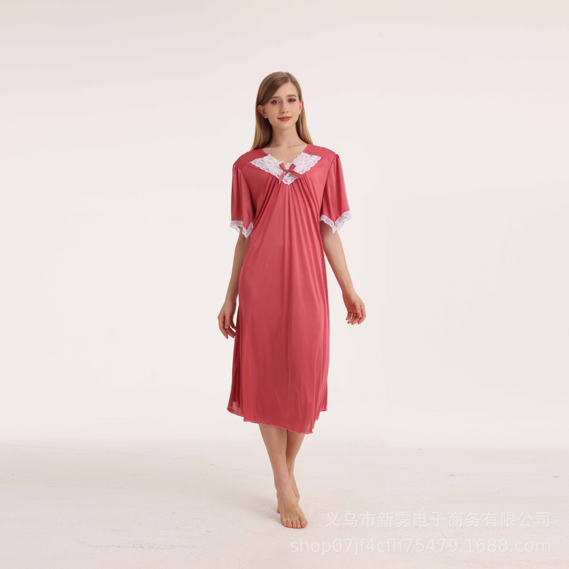 B677-Casual and comfortable ladies nightdress spring and summer style foreign trade new nightdress