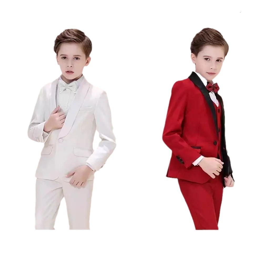 Suits Formal Boys Suit For Wedding Children White Party Blazers Pants Baptism Outfit Kids Costume Gentlemen Teenager Prom Tuxedos Set 230131