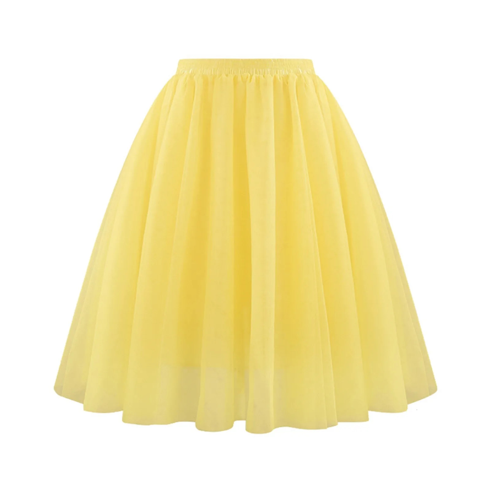 Women Carnival Skirt Girl Ballet Tutu Tulle Midi Short Dress Retro Bubble Dance Perform Festival 250208Z