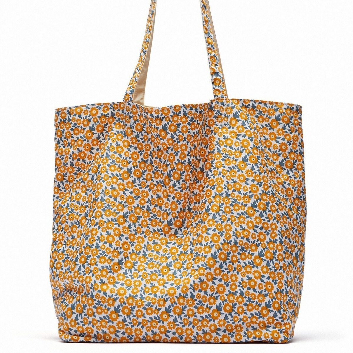designer bag Z Home 2024 Spring/Summer New Collection Floral Canvas Women's Flower Printed Double sided Shopping Bag Single Shoulder Handbag