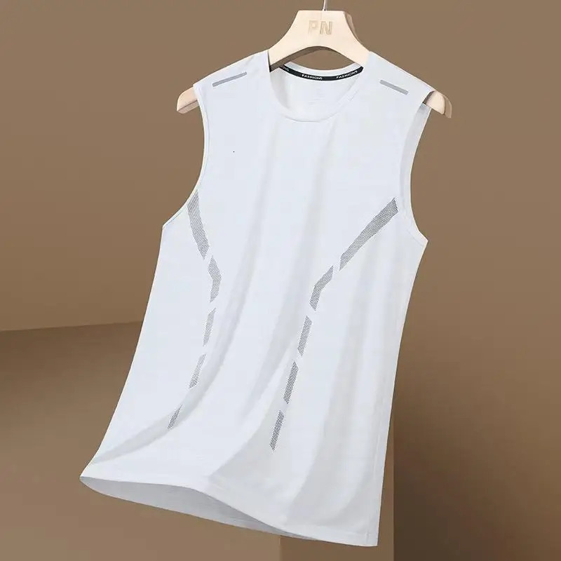 Fitness Sports Tank Tops Men Gyms Workout Sleeveles Shirt Male Summer Loose Undershirt basketball Running men Ves 5XL 250207