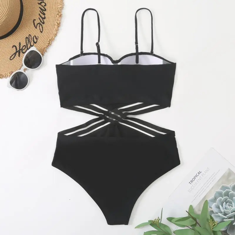 Push Up Swimsuit One Piece Sexy Monokini Solid Swimwear Women Bathers Bathing Swimming Swim Suit Female Summer Beachwear 250206