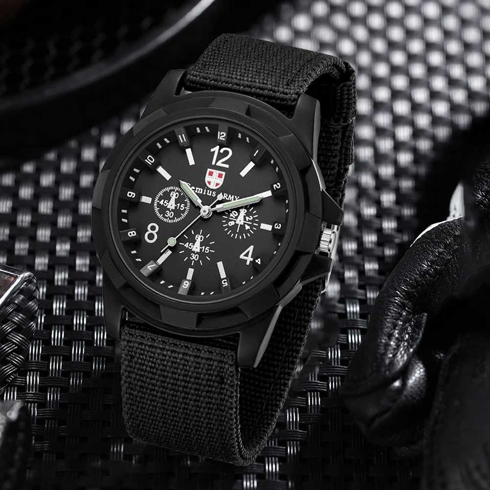 Minimalist Black One-piece Set With Circular Quartz Watch Header For Mens Watches Z250207