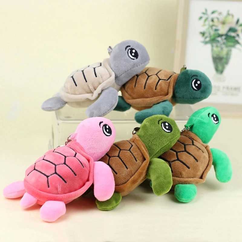 Cartoon Turtle Marine Animal Pendant Soft Stuffed Doll Keychain Backpack Car Bag Key Ring Decor Kid Gift Tortoise Plush ToyXJ250116