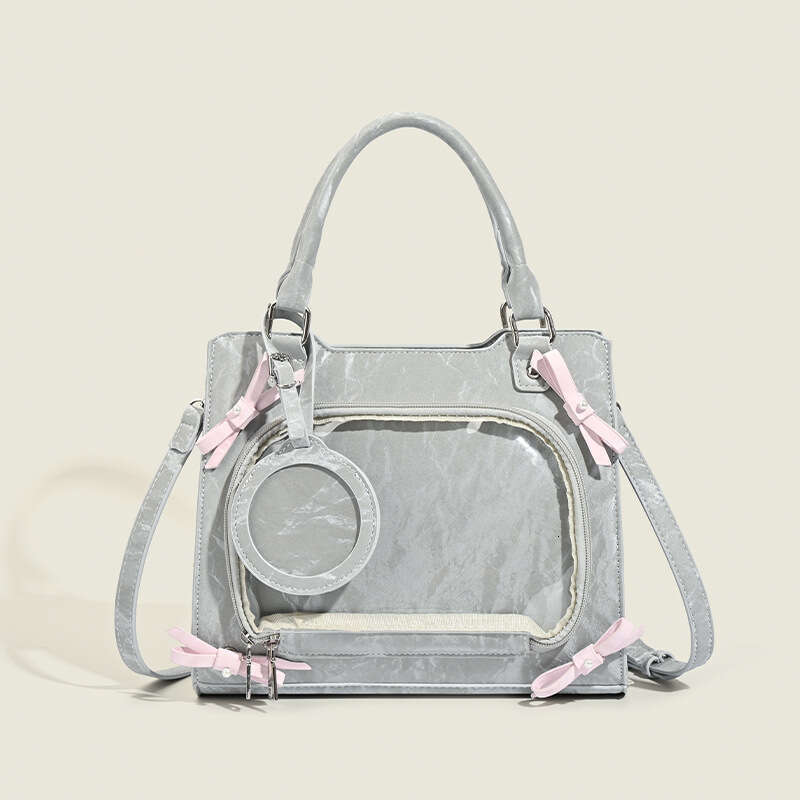 Small Design Anime Bow One Shoulder Cross Body Pain Bag Small Appetite Cute Sweet Color Contrast Versatile Handbag