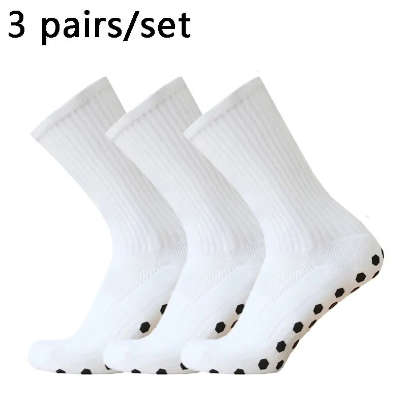 3pairs Hexagonal Silicone Nonslip Grip Football Socks Breathable Men Women Sports Soccer 250207