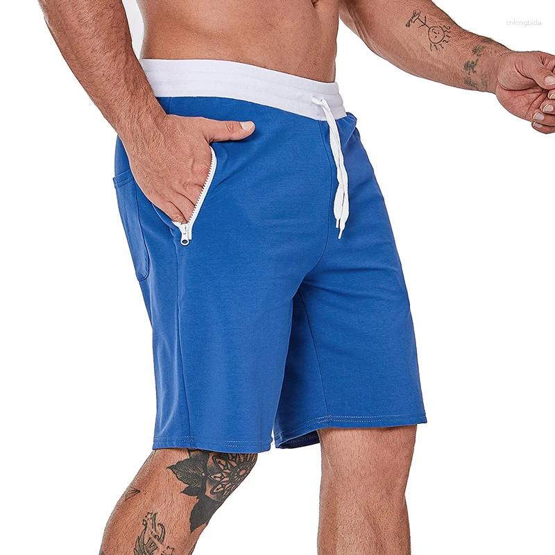 Mens Bodybuilding Athletic Summer Stretch Shorts, Cotton Drawstring Shorts for Men, Gym Workout Running Sweatpants USA Size