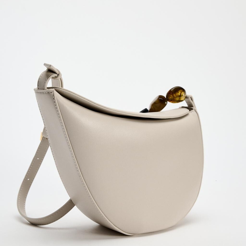 designer bag Spanish women's ZR home 2024 autumn new product stone decoration asymmetric shoulder fashion versatile crossbody bag