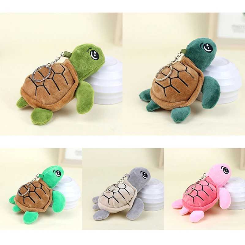 Cartoon Turtle Marine Animal Pendant Soft Stuffed Doll Keychain Backpack Car Bag Key Ring Decor Kid Gift Tortoise Plush ToyXJ250116