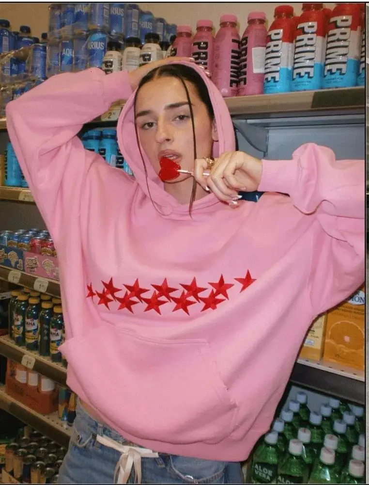 Plus Size Hoodie Harajuku Hip-hop Letter Pattern Sports Sweatshirt Y2k Women Punk Rock Street Wear Loose Couple Jumper 250207