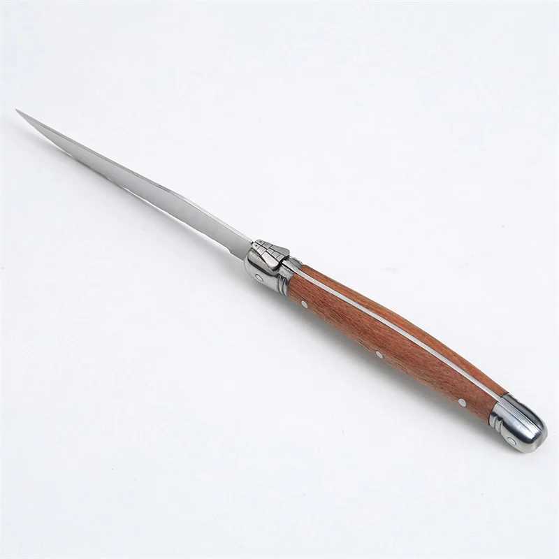 4/6/8 P Serrated Steak Knife Set All Tangshan Iron and Steel Table Knife Sharp Handle Knife W250208