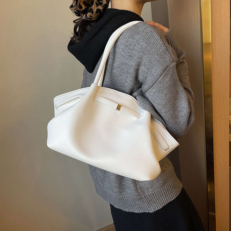 Large Capacity Tote bags for Women PU Vegetable Basket Single Shoulder bag Underarm Bag work tote