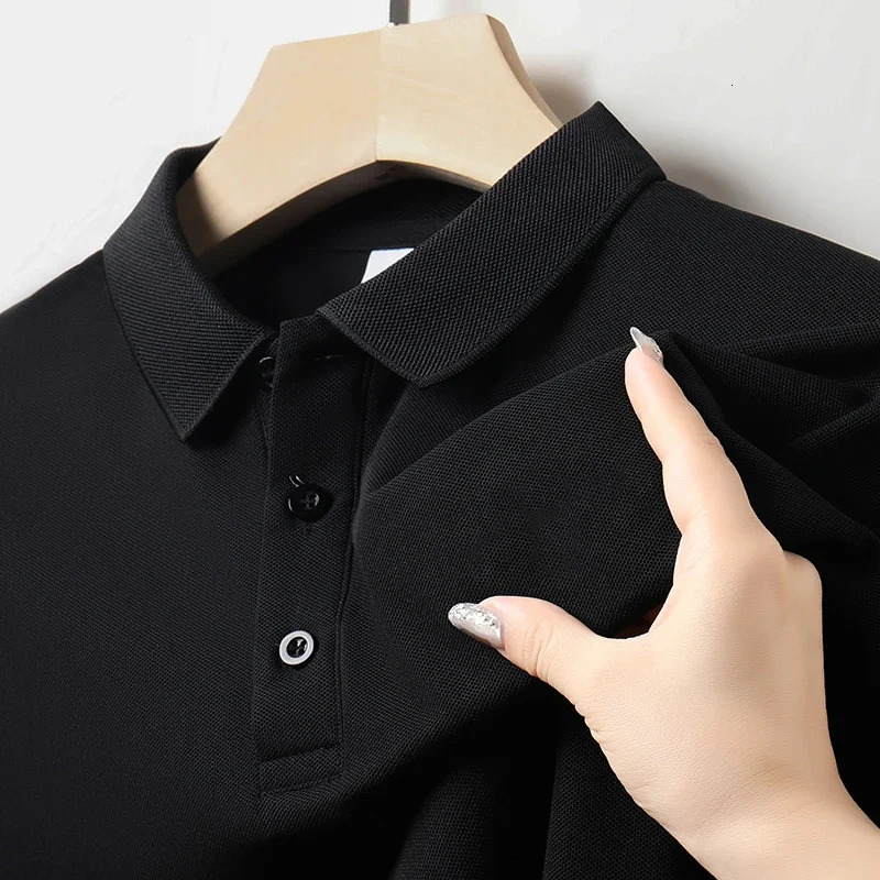 Mens Solid Color Casual Fashion Short Sleeve Polo Shirt Summer Comfortable Top for Business And Leisure 250121