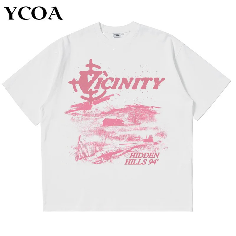 Mens T-Shirts Oversized Cotton Korean Fashion Vintage Graphic Y2k Tops Streetwear Short Sleeve Tees Harajuku Aesthetic Clothing 250206