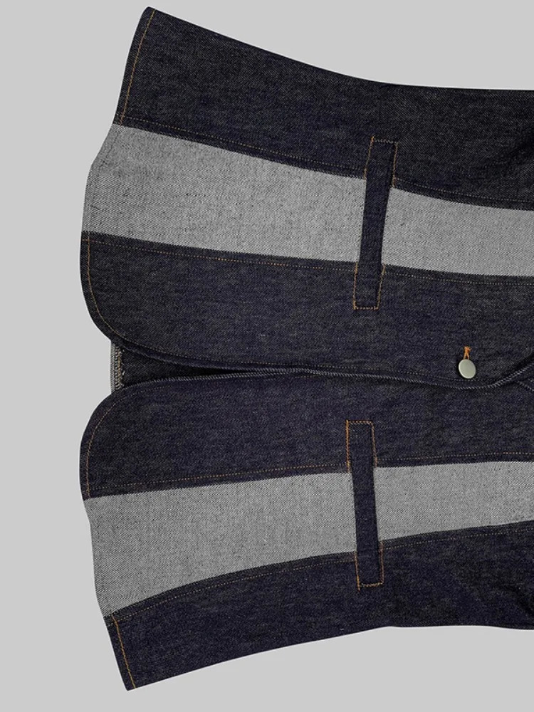 Freeacy 2024 Womens Fashion Jackets Lapel Long Sleeves Blazer Contrast Color SplitJoint Deep Vneck OneButtoned Coats 250208Z